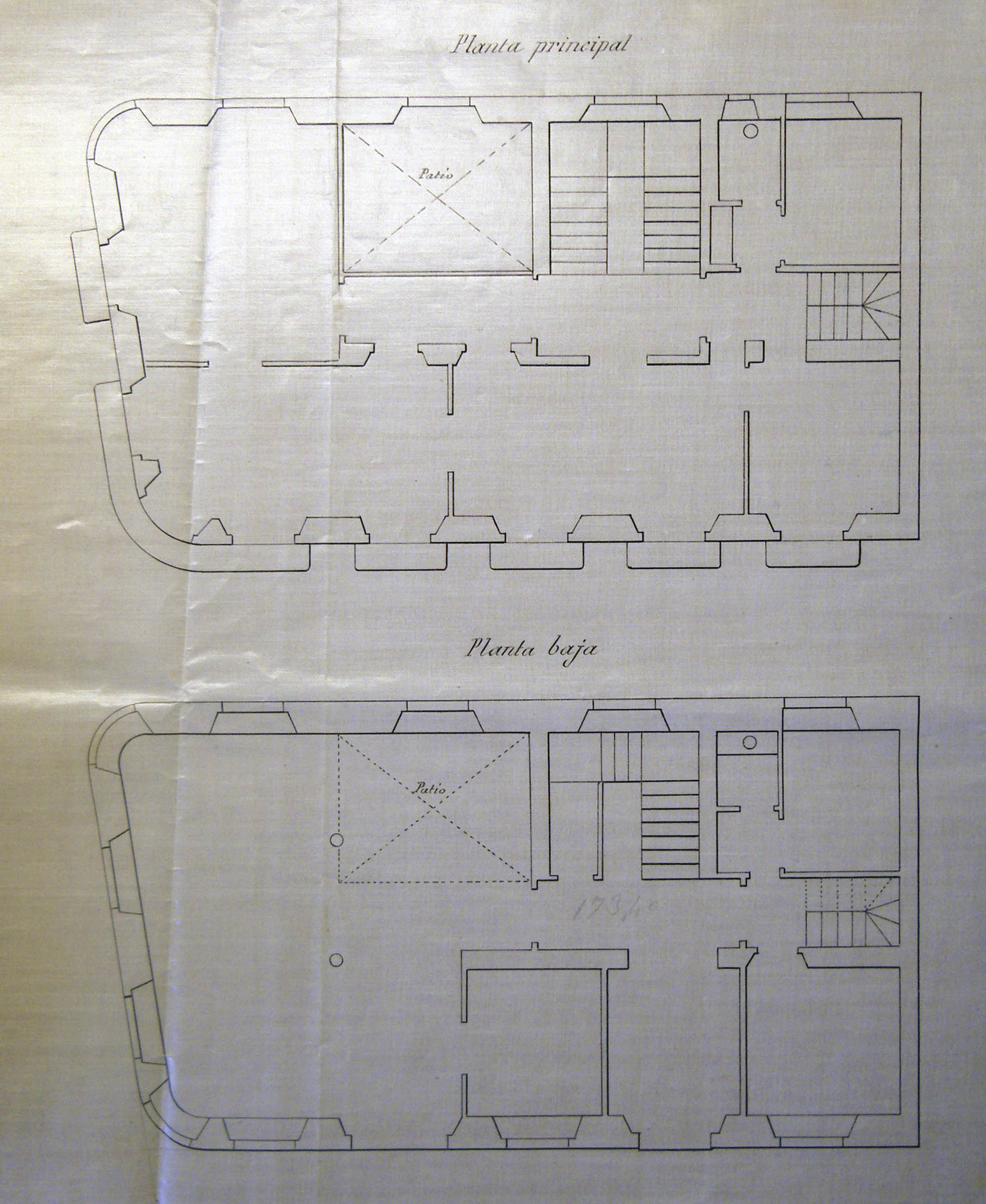 Proyecto de casa en el Hoyo de Espartero nº 9 y 11, plantas baja y principal, 1892 & 1894.